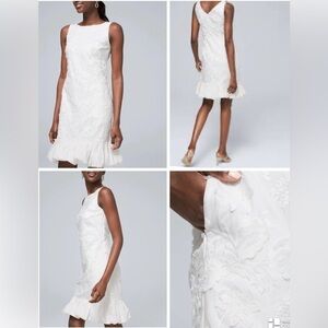 NWT White House Black Market floral embroidered dress